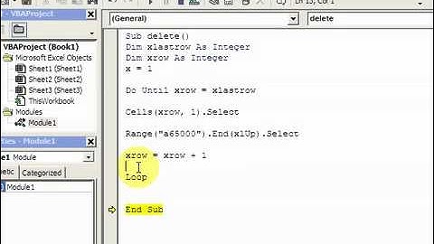 VBA Lesson 3   Deleting blank rows | Microsoft Excel Tutorials