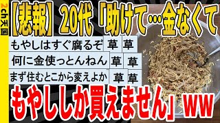 【2ch面白いスレ】【悲報】20代「助けて…金なくて、もやししか買えません」ｗｗｗｗｗｗｗｗｗ　聞き流し/2ch天国