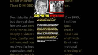 Dean Martin Left Behind A Fortune That DIVIDED His Family Forever.#shorts