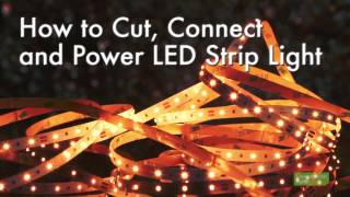 led strip lights cut connect power