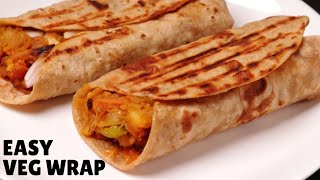 This Quick Whole Wheat Veg Wrap Is Your Perfect Evening Snack | होल व्हीट वेज रैप - Aarti Madan