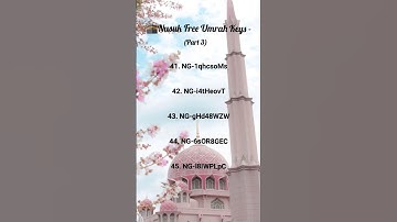 🔑 Free Umrah Trip Keys (41–50)  Nusuk Challenge 2025 🌙#nusukapp #freeumrah #nusukfreekeys#nusukkeys