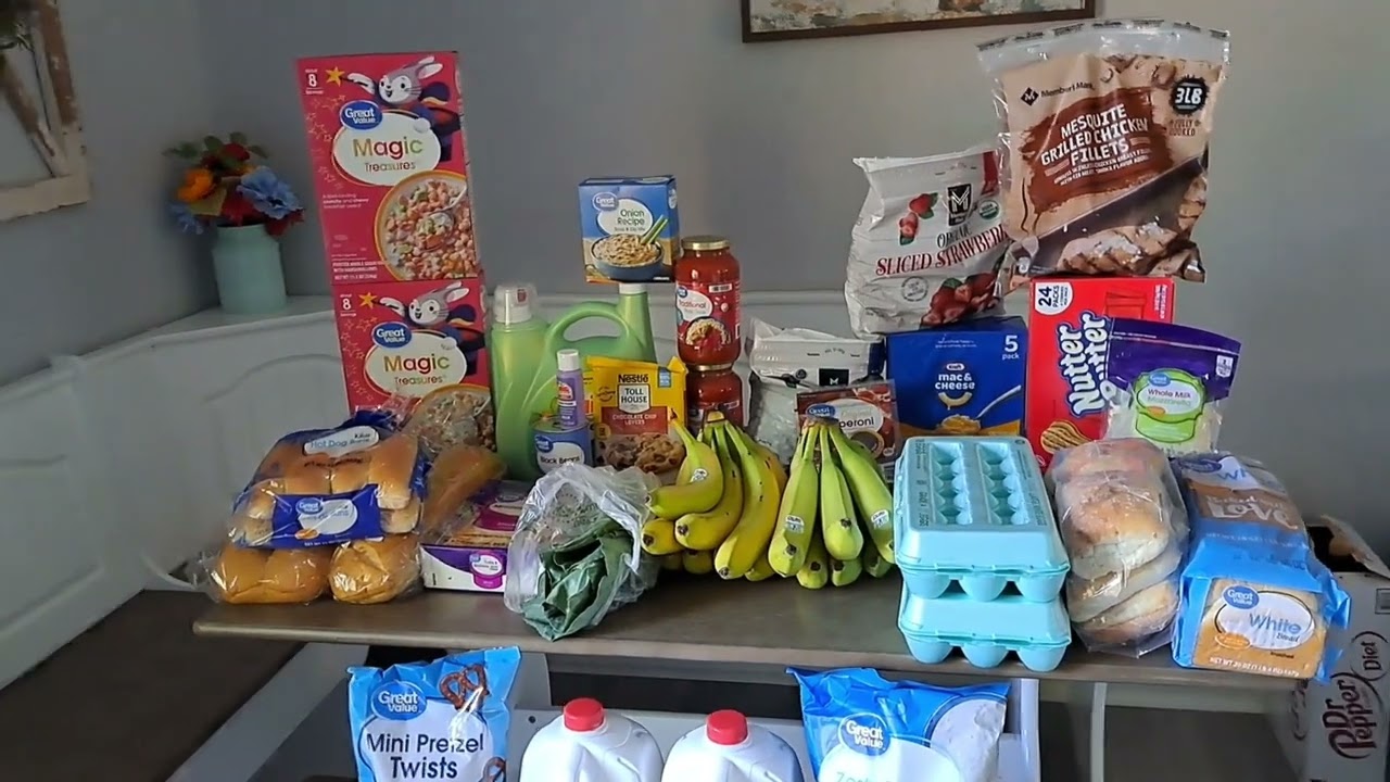 WALMART and SAM'S CLUB GROCERY PICKUP ORDER HAUL $237 FOOD NONFOOD ITEMS w/ MEAL PLAN  🛍🛒