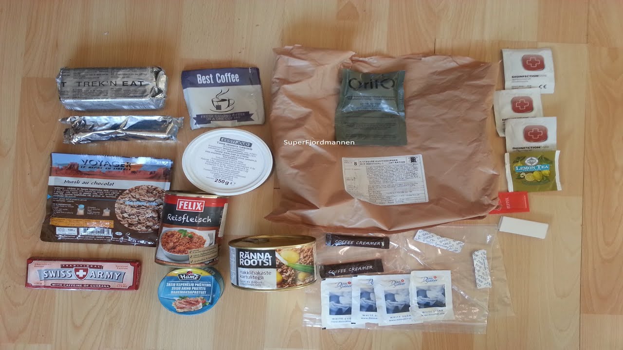 Estonia 24H MRE Individual Combat Ration Menu: 8 - YouTube