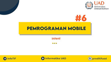 Pemrograman Mobile Pertemuan 6 - Intent