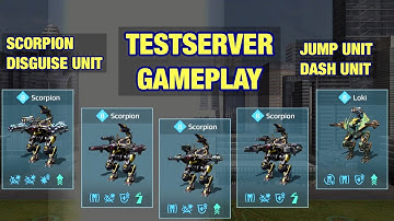 War Robots Testserver: Scorpion, Jump Unit, Dash Unit, Disguise Unit