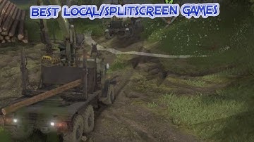 Spintires Multiplayer - Splitscreen Gameplay [Transporting Wood]