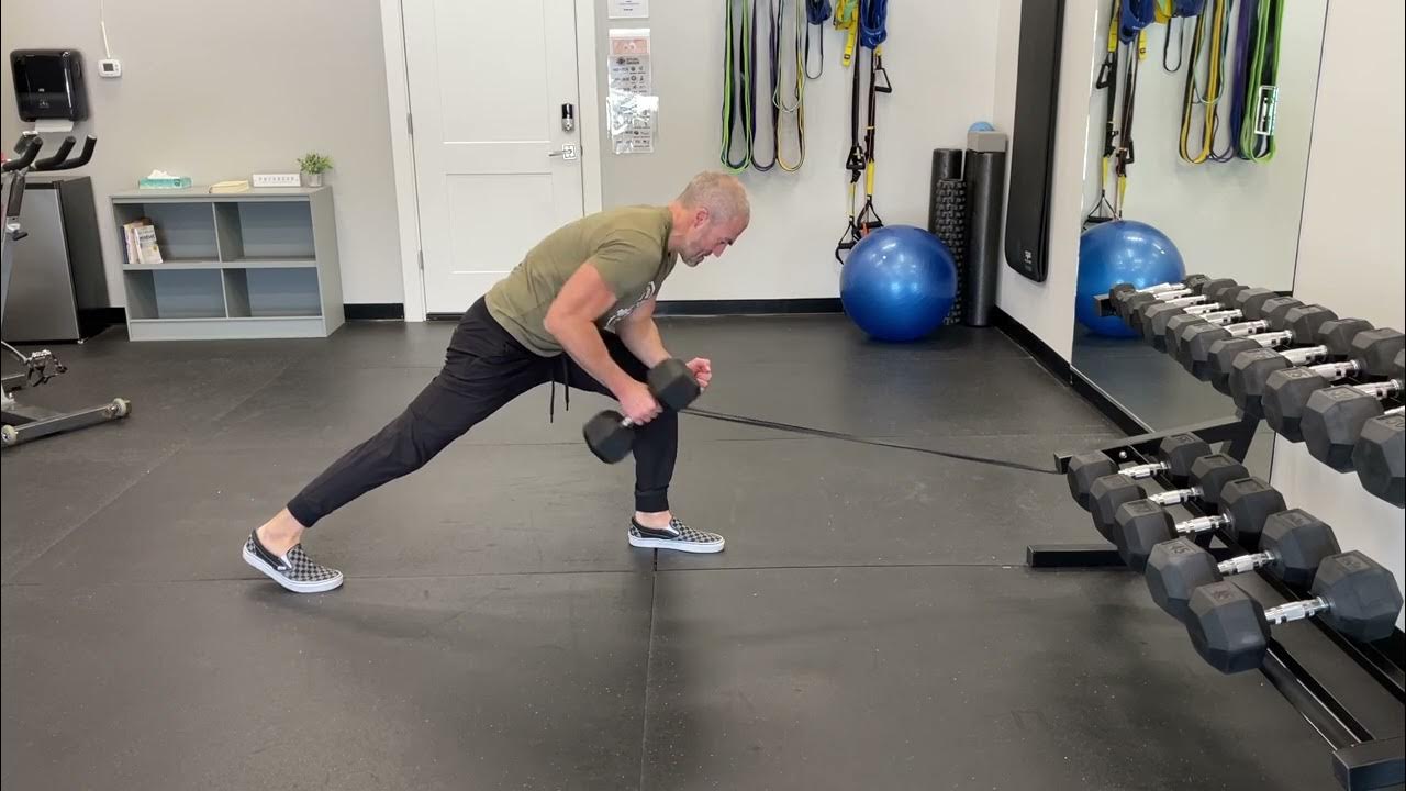 Band Dumbbell Chainsaw Row YouTube