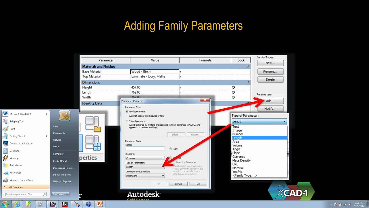 CAD-1 Presents - Basic Family Creation for Revit - YouTube