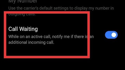 realme 7 pro call waiting settings