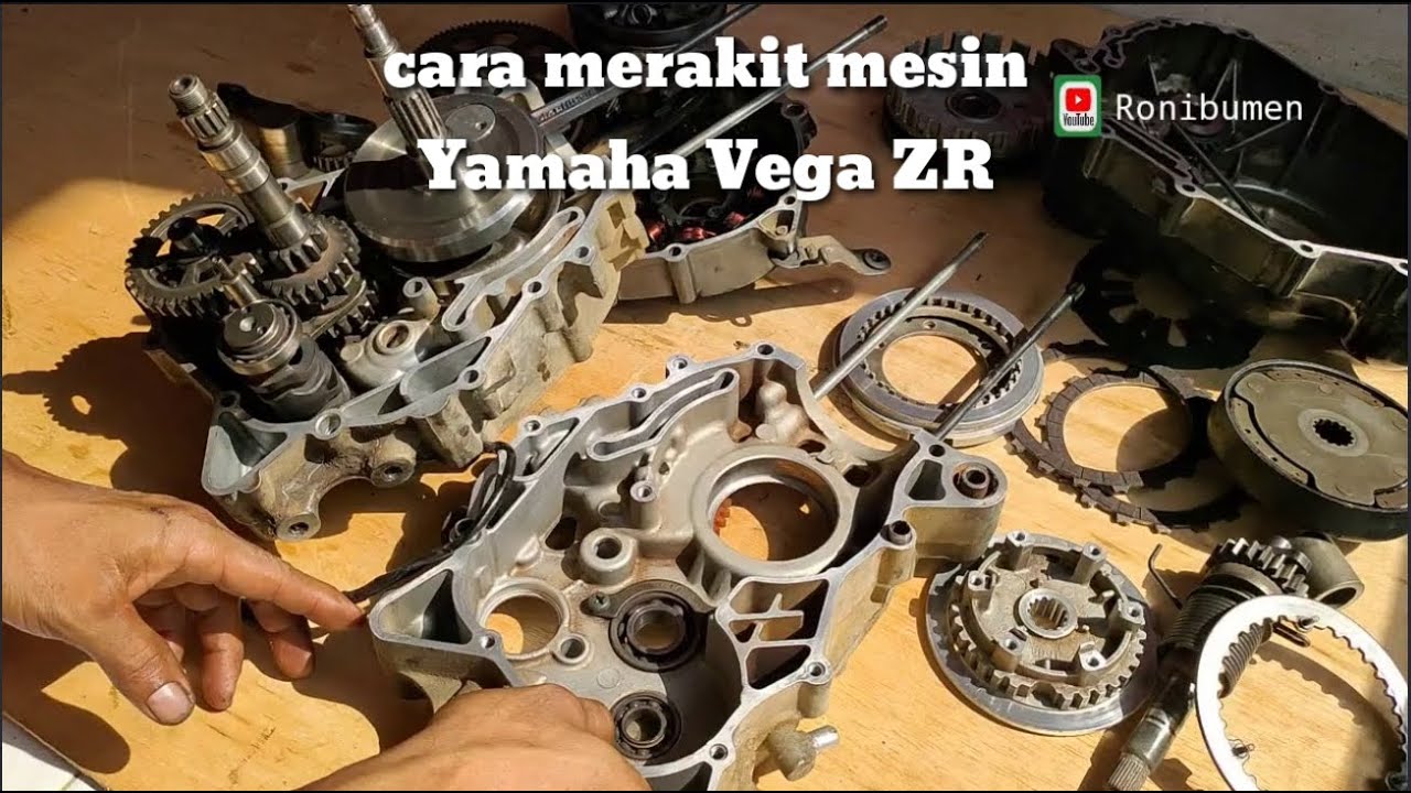 cara merakit mesin Yamaha Vega ZR