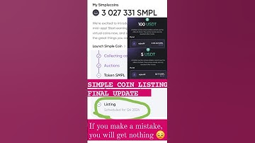 Simple Coin Listing Final Update Oct 4, 2024 | Simple Coin New Update #simplecoin #airdrop #listing