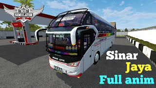 MOD BUS SR2 SINAR JAYA|FULL ANIM & FULL LED||MOD BUSSID TERBARU
