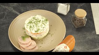Рецепт слоеного салата с грибами - Брестский мясокомбинат