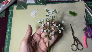 Tutorial beaded flowers gypsophila /babies breath French flower beading 