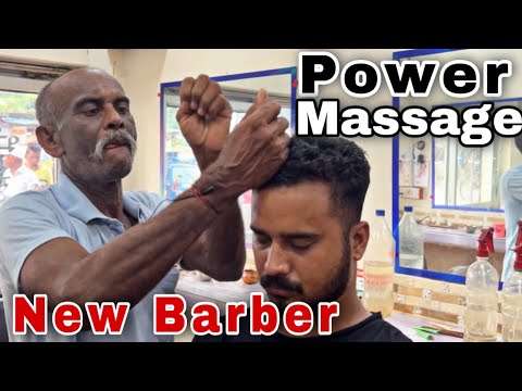 Powerful Head Massage with Neck Cracking by New Barber - Asmr Indian Barber