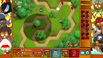 Lets Play Bloons Monkey City Contested Territory Round 34 Loss No Commentary