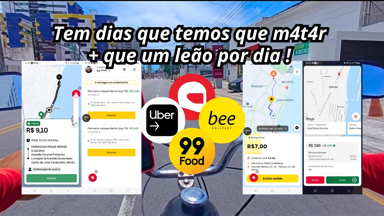 Entregas de bike motorizada, quanto fiz em 6 hrs no #ifood #99food #beedelivery #uber
