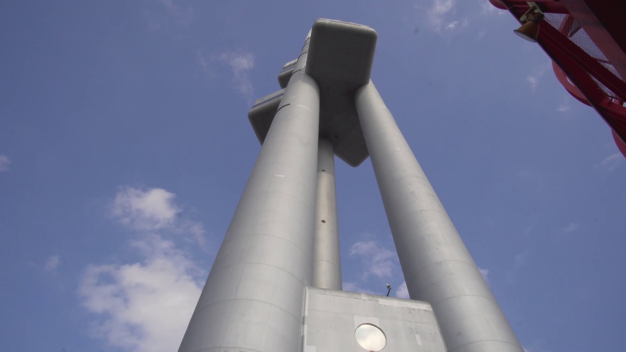 Czech Republic, Prague, Žižkov Television Tower, KONE elevator - going down