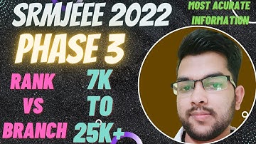 SRMJEEE Ranks Vs Branch | Phase 3 All campus cutoff #cutoff #srmjeee #marksvsrank #Branch #Phase3