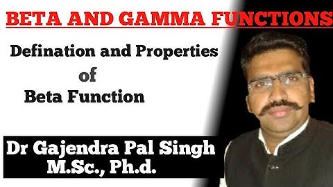 Beta and Gamma functions (Part 1)| Dr Gajendra Pal Singh ( GPS Sir) #betafunction