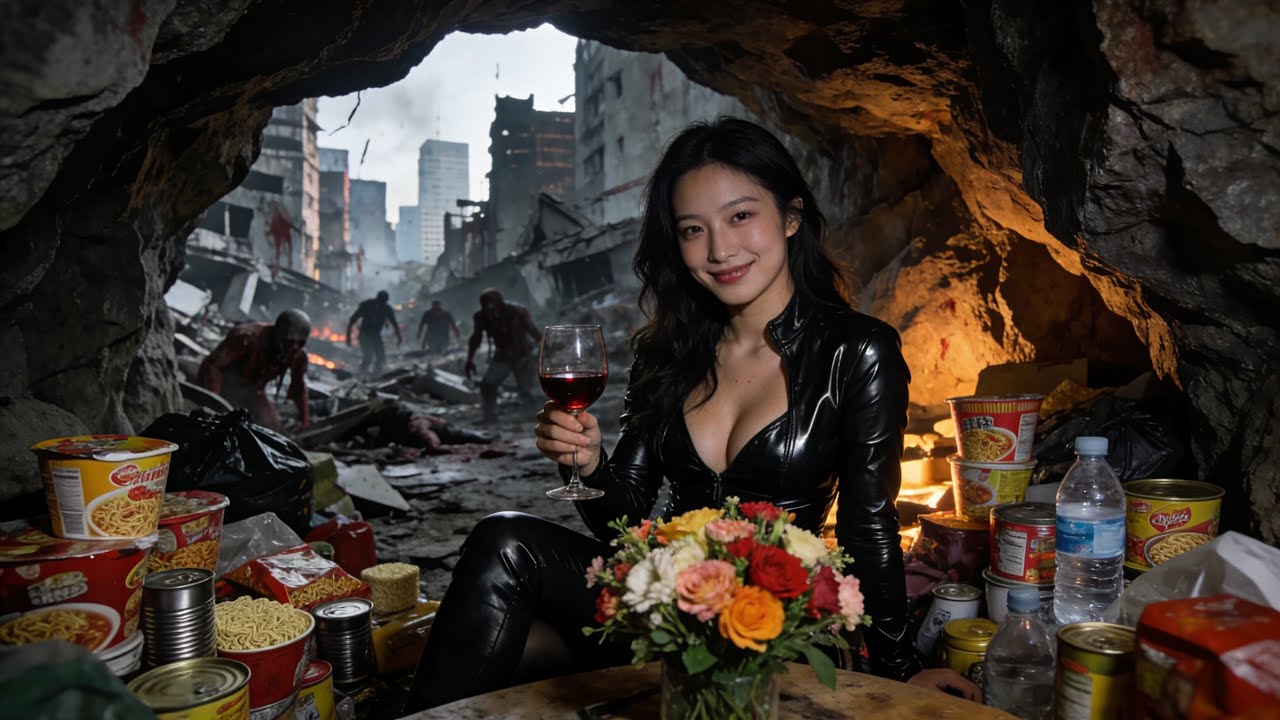 喪屍末日爆發，我和奶奶躲進囤滿物質的山洞，來跟喪屍抗衡#短劇#漫劇