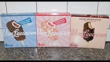 Van Leeuwen Ice Cream Bars: Black & White Layer Cake, Strawberry Shortcake, Toffee Brown Sugar