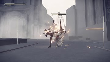 Nier: Automata Route C - The Tower Top Floor: Make Your Choice 9S or A2 & Bossfight Gameplay