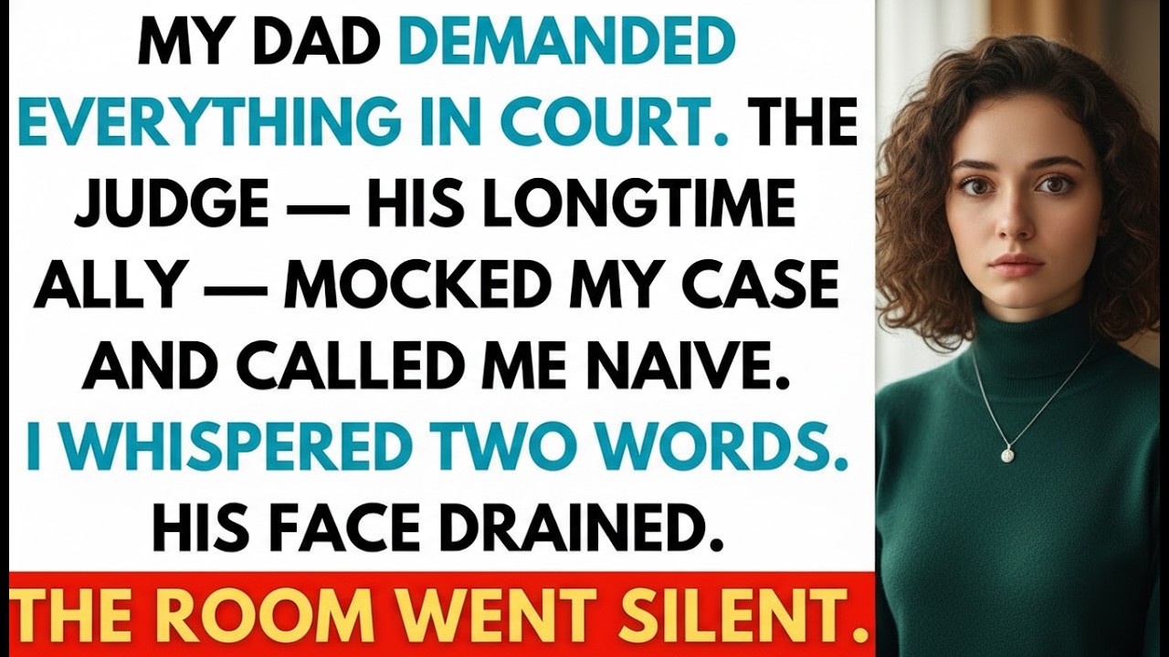 My Dad Demanded Everything in Court—Until I Whispered Two Words That Changed the Case