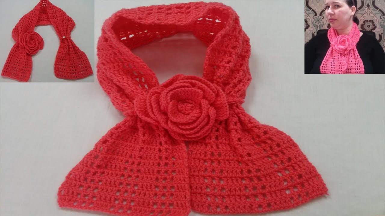 COMO TEJER BUFANDA CON GANCHO 🧶🧣