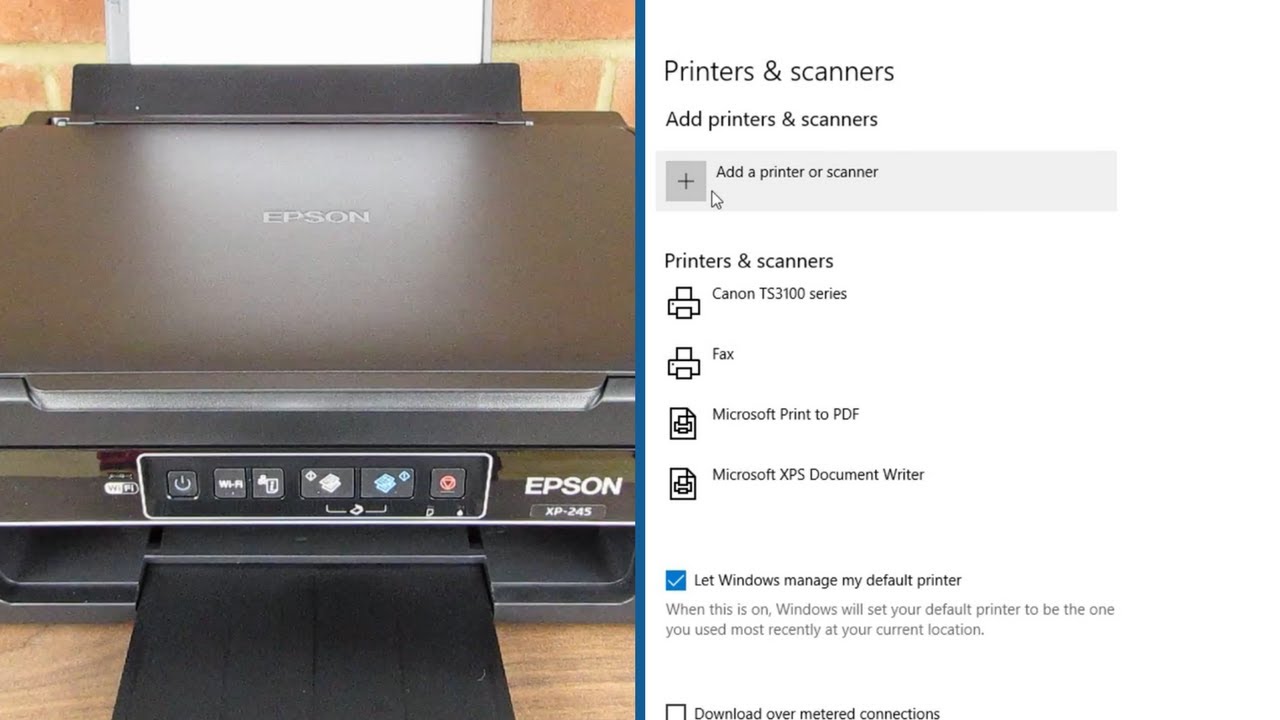 Epson XP-245 Windows 10 Install 