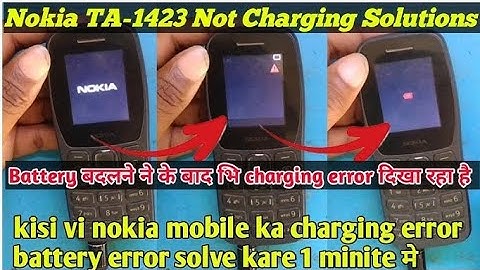 Nokia TA-1423 not charging solutions  ||  nokia ta 1423 charging error  ||  not charging problem
