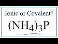 Ammonium Phosphide and Ionic Compounds