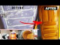 How to polish old wood door | PU polish | Wood Grain painting | golden brown paint in hindi