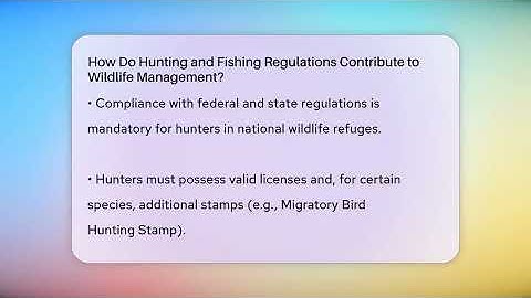 How Do Hunting and Fishing Regulations Contribute to Wildlife Management? - Ecosystem Essentials