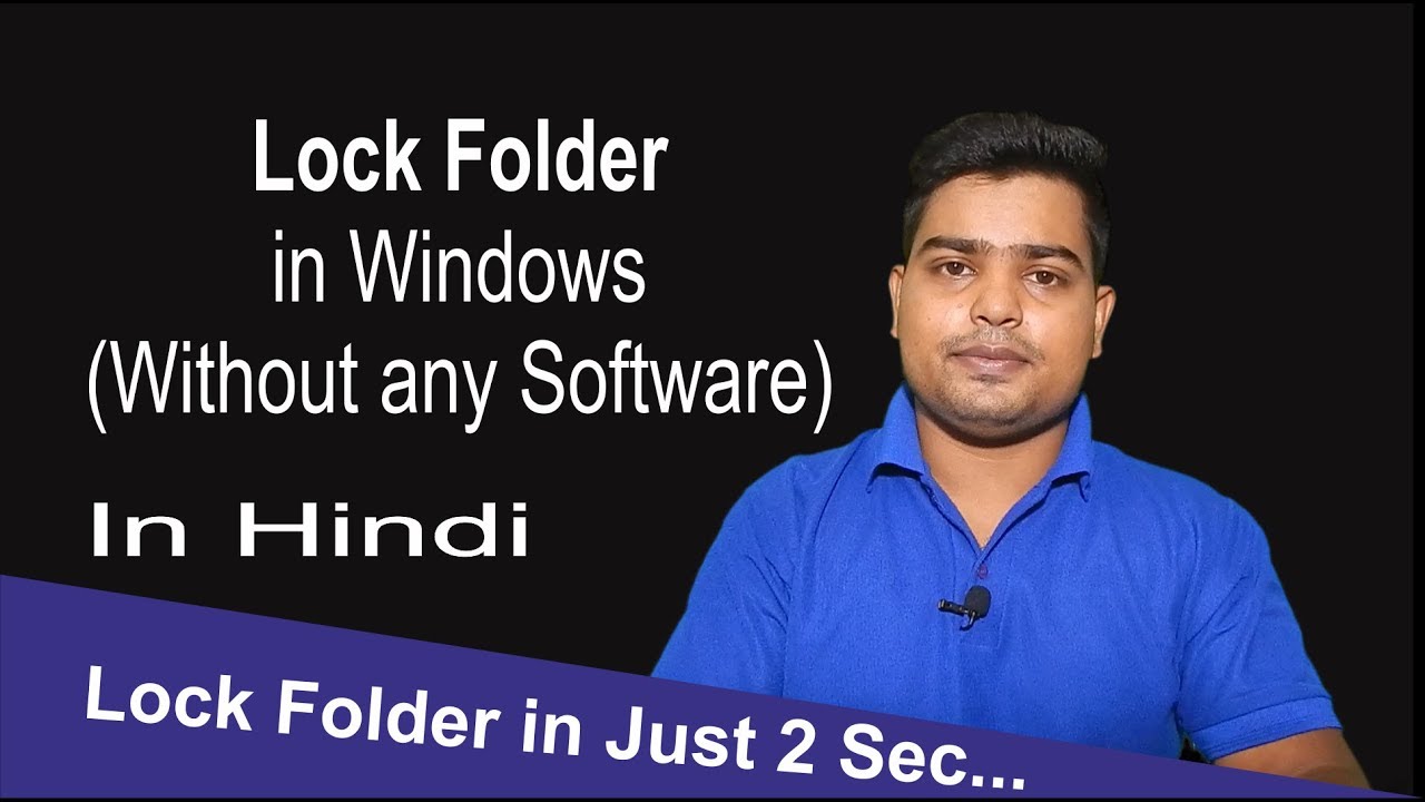 How To Lock Folder In Windows 10 8 7 Without Any Software In