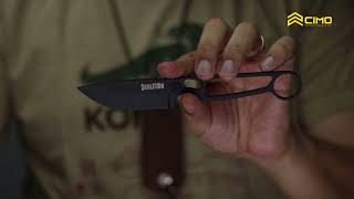 Faca Cimo Ax Skeleton Carb 85Mm Com Bainha - Preta - 403085-Pt