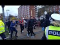 Glasgow Rangers' fans arriving Brøndby Denmark at Nov 4th, 2021