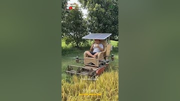 Imaginary Solar-Powered Drone Combine Harvester 🌞🚁 | Future Rice Farming Innovation