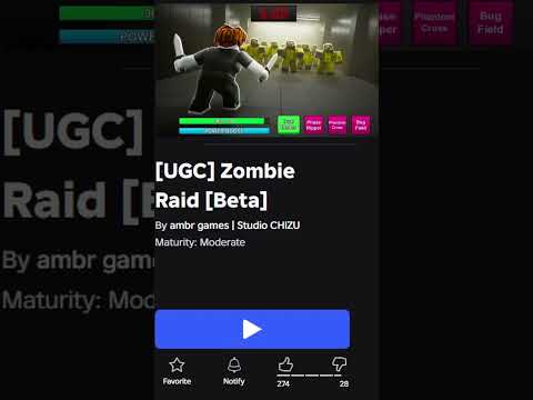 Consigue un ZR BackPack en UGC Zombie Raid Beta Roblox