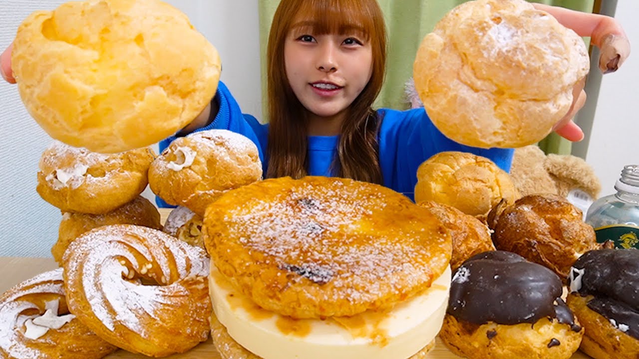 【大食い】ビアードパパ中心にいろんなスイーツを爆食い！