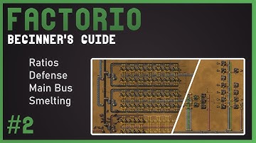 Factorio Beginners Guide 2 – Ratios, main bus, smelting, defense