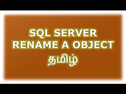 SP_RENAME in SQL Server Tamil