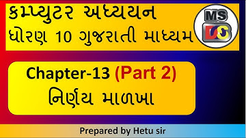 Computer Studies class 10 GSEB Chapter 13 Gujarati Medium (Part-2)