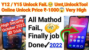 VIVO Y12/Y15 Pattern Pin Frp Unlock Fail Error Solve 100% || Vivo Y12 High Security Unlock Done 2022