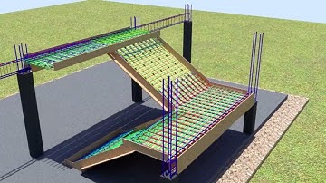 How to construct a reinforced concrete staircase.(Animation)