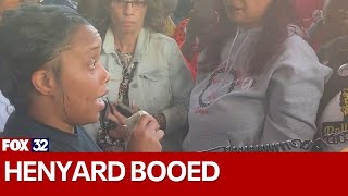 Dolton controversy: Tiffany Henyard booed, woman alleging sexual abuse against trustee speaks out