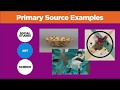 Identifying Primary and Secondary Sources in Social Studies History and Arts