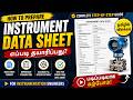 How to prepare Instrument Data sheet or Specification sheet explained in tamil #instrumentation