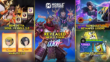 YVE & ALDOUS 11.11 SKIN? CLAIM FREE COLLAB SKIN, NARUTO 2.0, REVAMPED ALUCARD LEGEND - Mobile Legend